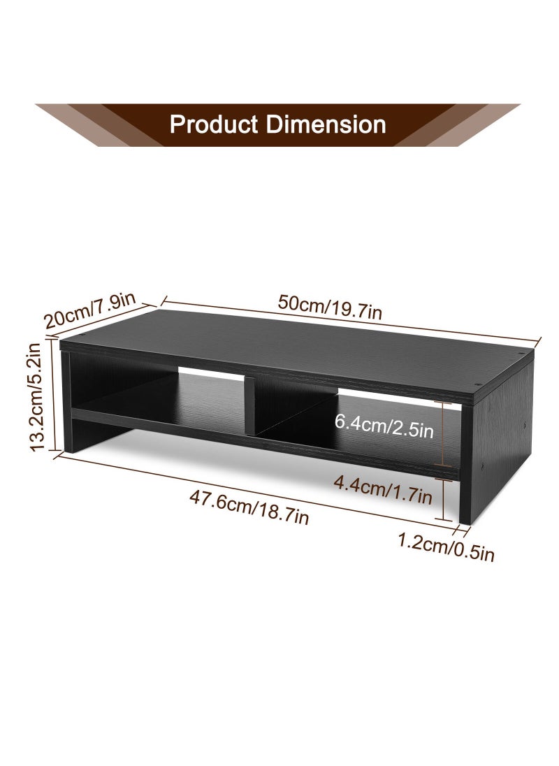 Home Desktop Raised Office Computer Monitor Stand Multifunction Desktop Item Storage Organizer Compartment