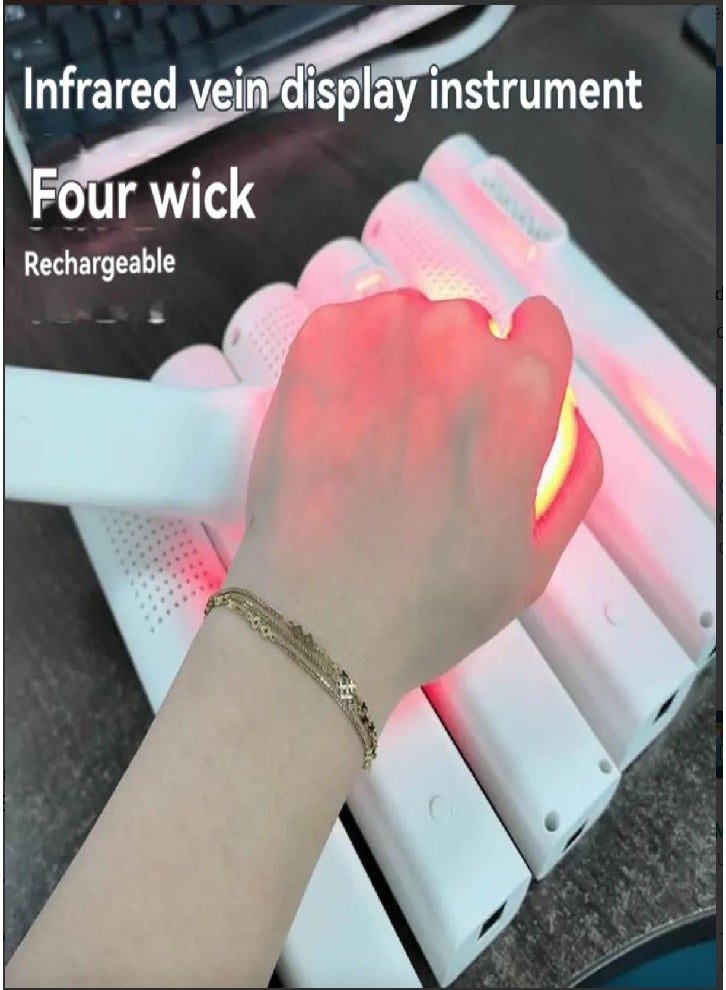 Auxiliary Instrument, Home Use Automatic Infrared Portable Vein Finder, Vein Finder, Locator, Vein Detector, Suitable for Adults and Children (White) - Image 2