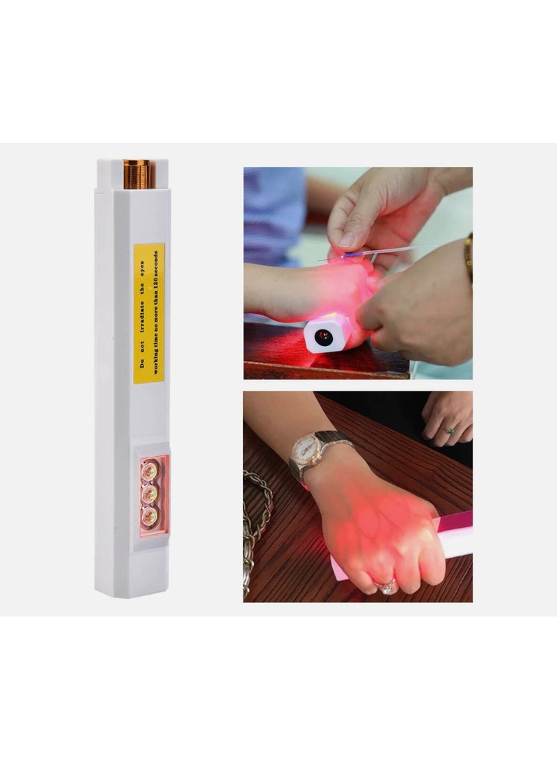 أداة مساعدة، جهاز محمول أوتوماتيكي للبحث عن الأوردة بالأشعة تحت الحمراء للاستخدام المنزلي، جهاز تحديد موقع الأوردة، مناسب للبالغين والأطفال (أبيض) - Image 1