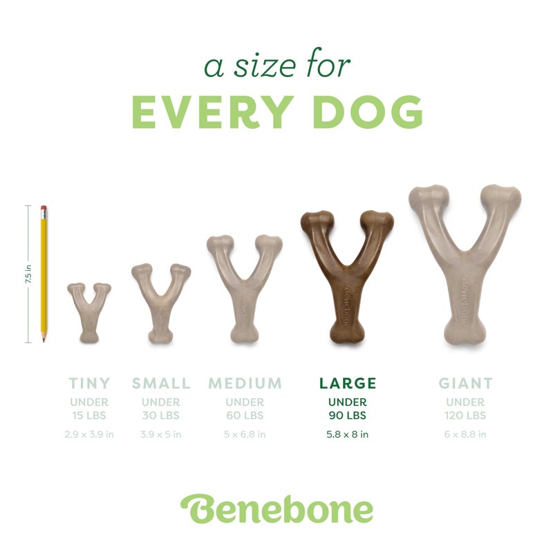 Benebone Wishbone Durable Dog Chew Toy for Aggressive Chewers, Made in USA, Large, Real Bacon Flavor - Image 4