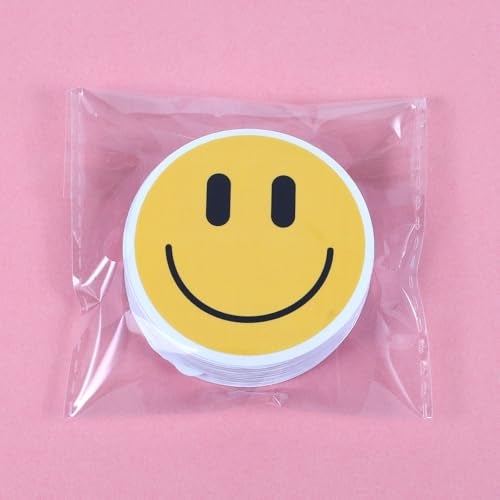Wercokt 50PCS Smiling Stickers, Cute Water Bottle Stickers for Kids, for Teaching Rewards, Notebooks, Stationery, Luggage, Cartoon PVC Happy Stickers - Image 5
