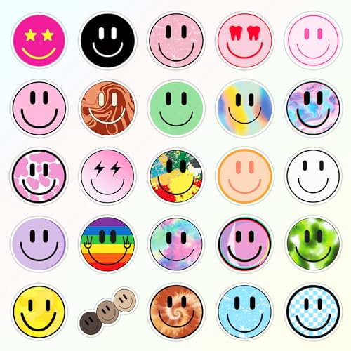Wercokt 50PCS Smiling Stickers, Cute Water Bottle Stickers for Kids, for Teaching Rewards, Notebooks, Stationery, Luggage, Cartoon PVC Happy Stickers - Image 2