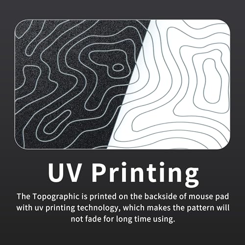 GMKWTL XVX Glass Mousepad for Gaming, Topographic Hard Gaming Mouse pad, Professional Large Mouse Mat 410mm*310mm, Special Glass Surface with Improved Precision and Speed - Image 3