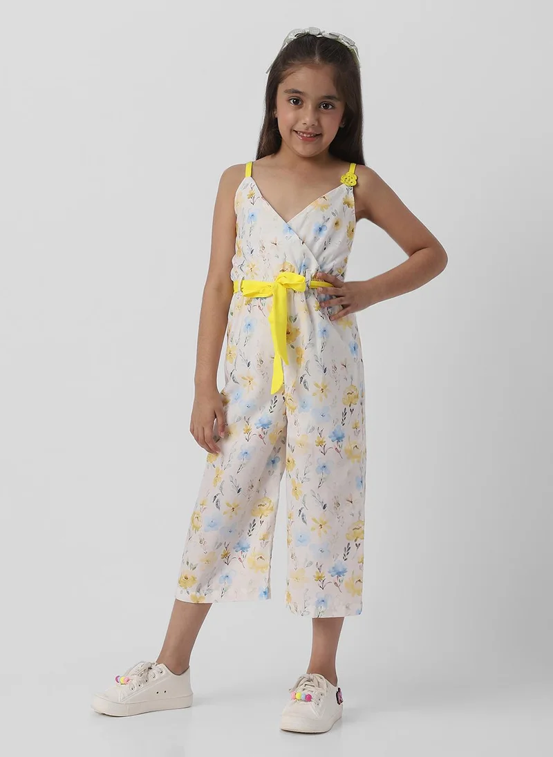 نوتيناتي Nautinati Girls Printed Sleeveless Jumpsuit