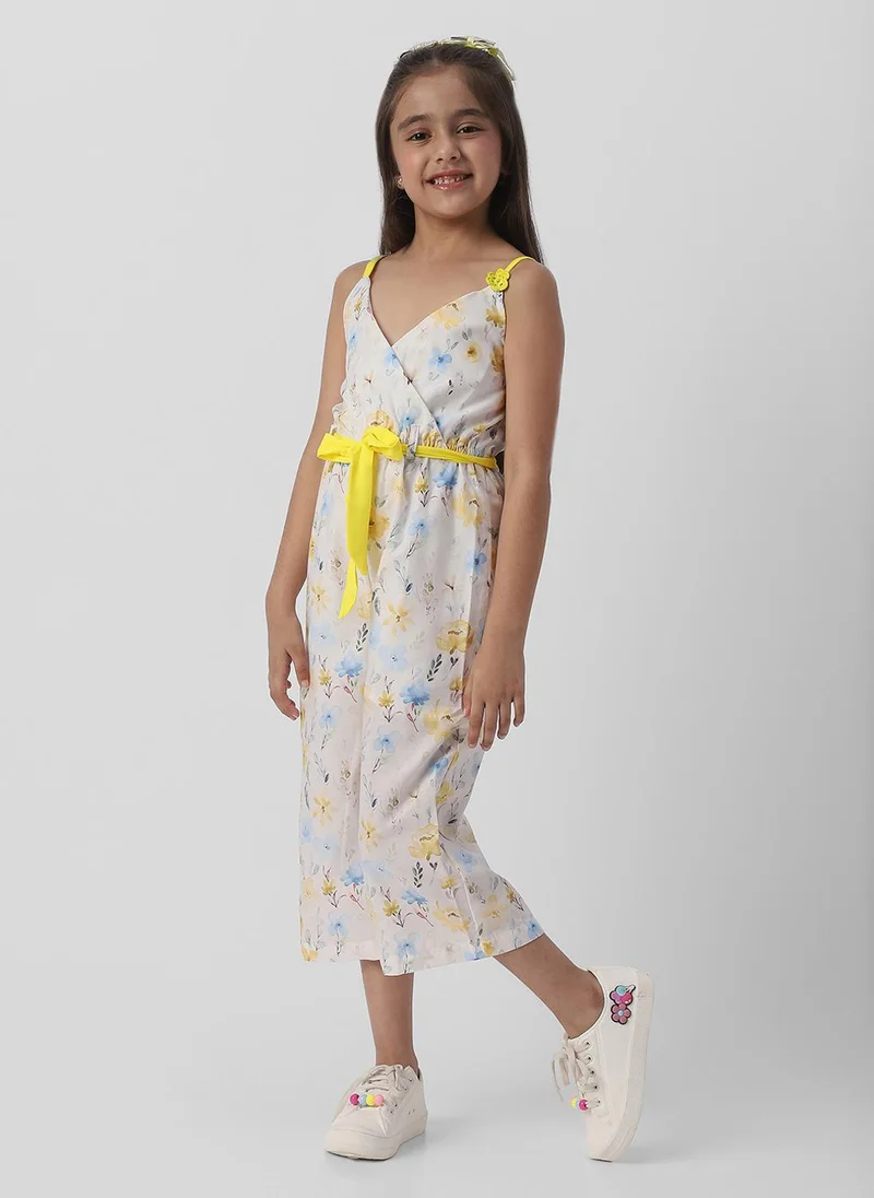 نوتيناتي Nautinati Girls Printed Sleeveless Jumpsuit