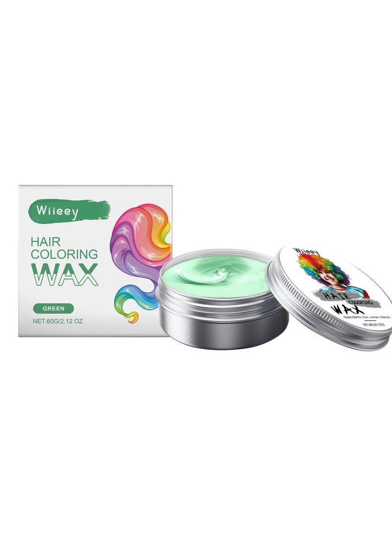 wiieey Temporary Hair Dye for Kids, Strong Styling Power to Shape Hairstyle, Beautiful Hair Color Dye, Gentle Formula, Healthy Hair Dye, Multiple Colors Available (Green) - Image 1