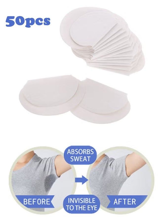 Generic 30 Pieces Summer Sweat Pad Perspiration Absorbing Guard Underarm Armpit Disposable Sweat Pad  White Nonwoven Anti-Sweat  - Image 1