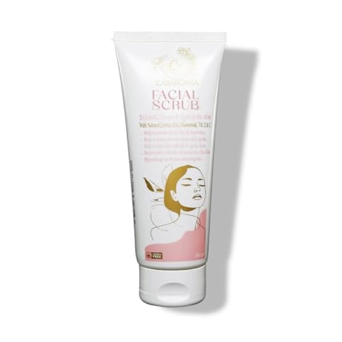 Cabarossa Facial Scrub 120g – Exfoliating & Brightening Face Scrub with Licorice Extract, Chamomile, Vitamin C & E – Removes Dead Skin & Dark Spots, Anti-Aging, Gentle for All Skin Types - Image 1