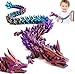 SHUWND Large 3D Printed Dragon 24 inch Articulated Crystal Dragon Toys with Wings Big 3D Printed Animals ADHD Fidget Toy Gifts for Desk Decor Perfect Desk Pet for Animal Collectors - Image 2