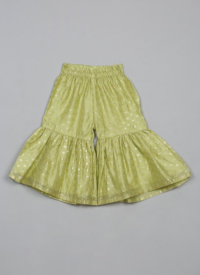 Saka Designs Girls Ethnic Motif Printed Kurta With Sharara & Dupatta - Image 5