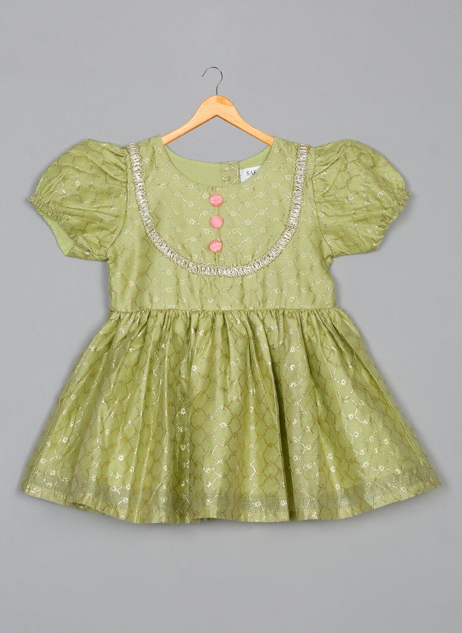 Saka Designs Girls Ethnic Motif Printed Kurta With Sharara & Dupatta - Image 3