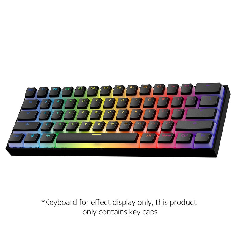 PBT Pudding Key Caps 108 Keys PBT Thickened Two-color Key Cap Set OEM Height for Mechanical Keyboard White(Only Keycaps) - Image 3