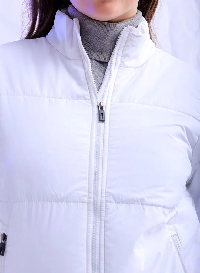 Freehand Women Slim Fit Solid Puffer Jacket