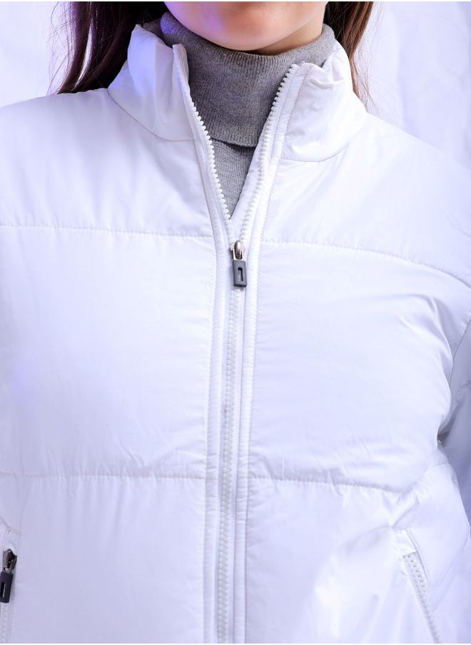 Freehand - Women Slim Fit Solid Puffer Jacket - Image 1