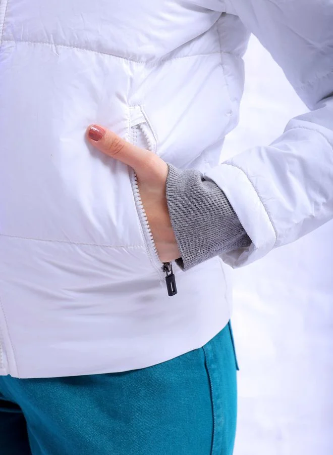 Freehand Women Slim Fit Solid Puffer Jacket