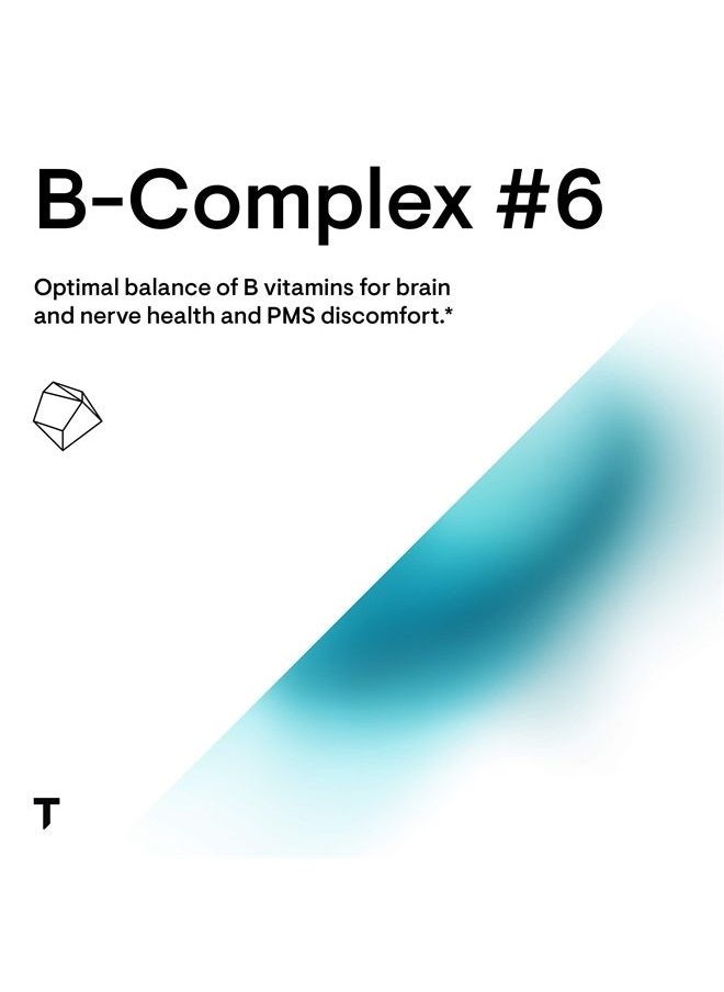 Thorne B-Complex #6 - Vitamin B Complex with Active Forms of Essential B Vitamins and Extra B6-60 Capsules