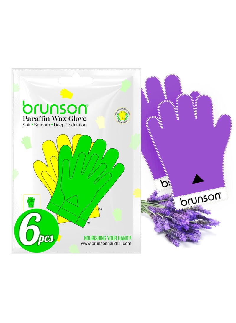 brunson قفازات شمع البارافين لتجميل اليدين قفازات مغذية شمع البارافين لترطيب وتغذية اليدين معطرة قابلة للاستخدام مرة واحدة قابلة للميكروويف للعلاج الحراري ناعمة وسلسة وترطب بعمق علاج الشمع - Image 1