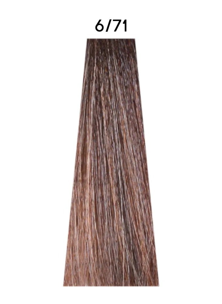 ALTER EGO Technofruit Permanent Hair Color 6/71 , Dark Blonde Brown Ash, High Performance, Precise And Lasting Color Result - 100 Ml - Image 2