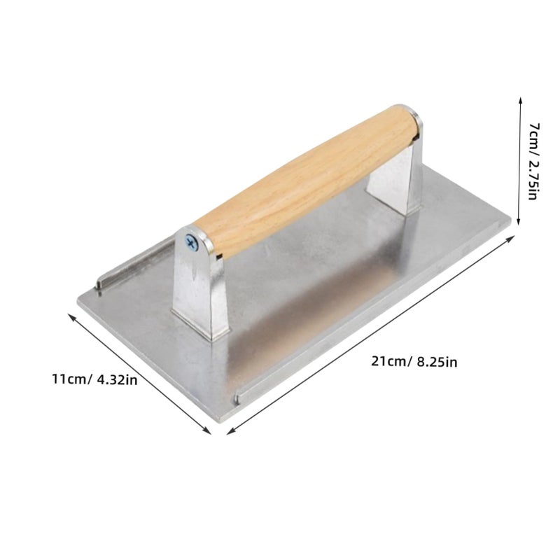 Manual Burger Patty Press Grill Meat Pressing Plate Food Grade Aluminum 1 Piece - Image 3