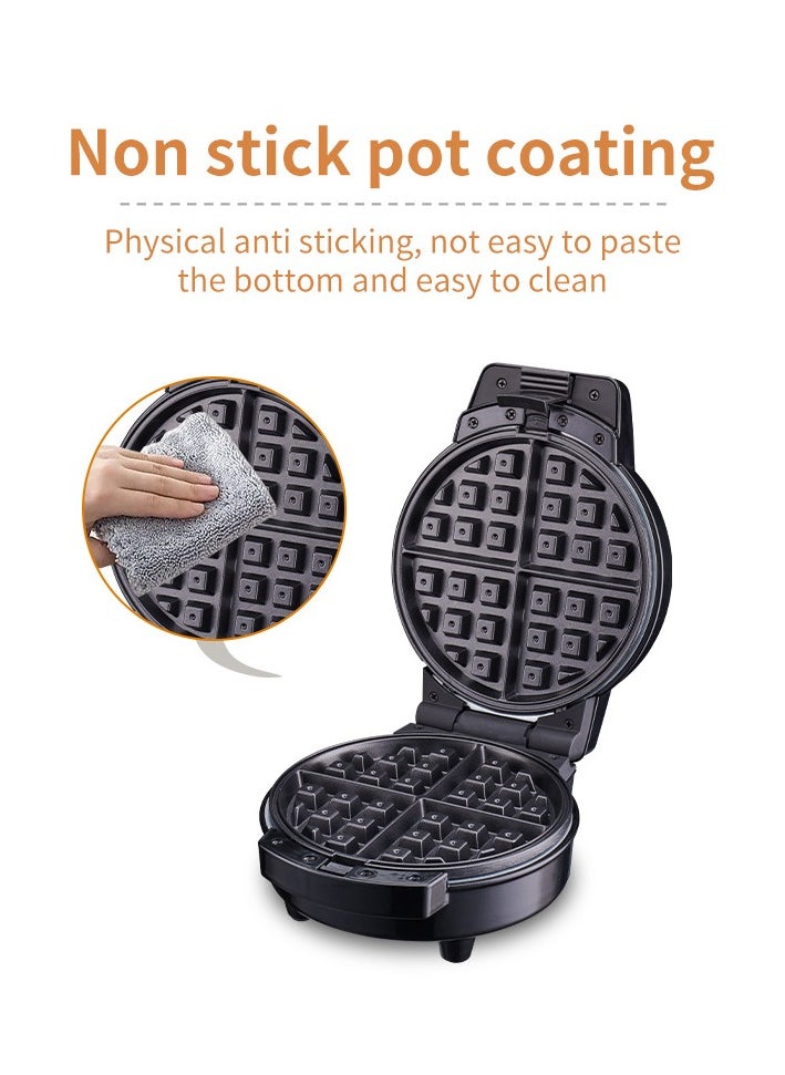 sokany - 3-IN-1 Waffle Maker,Non-Stick Multi Snacks Maker with WaffleDonut/Cartoon Cake, Detachable Plates 800 SK-08006 Black/Silver - Image 1