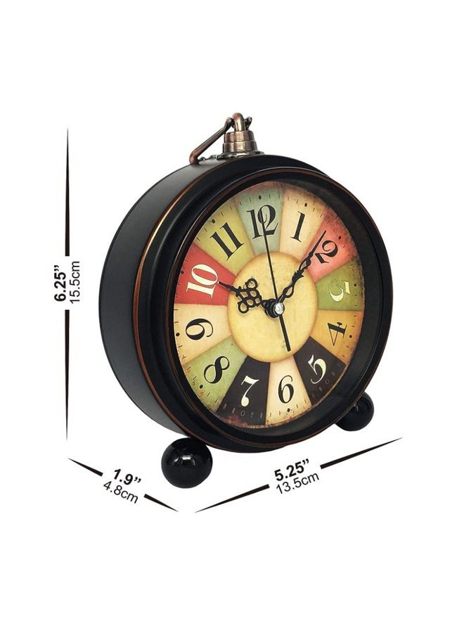 هومستر ساعة مكتب قديمة صامتة المنبه بجانب السرير غير موقوتة الطراز تعمل بالبطارية ساعات طاولة لغرفة النوم المكتب غرفة المعيشة الديكور - Image 1