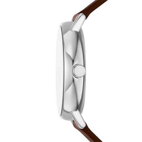 Skagen ساعة سكاجن للرجال بتصميم متعدد الوظائف بحزام جلد بني (الموديل: SKW6941) - Image 3
