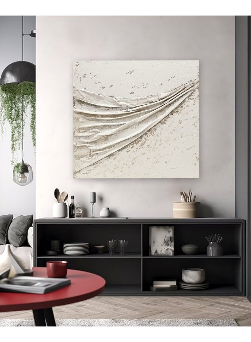 Home Decor Hand Painted Painting Thick Texture Canvas Wall 3D Art 100*100 CM - Image 4