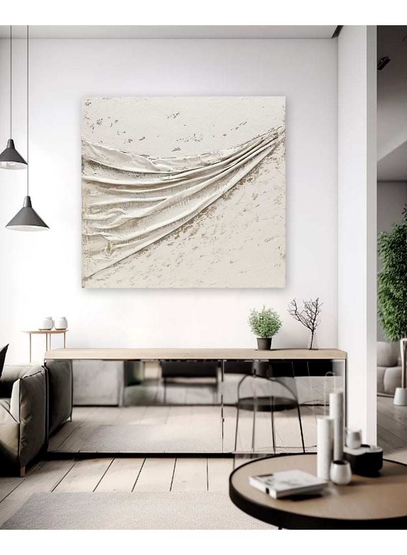 Home Decor Hand Painted Painting Thick Texture Canvas Wall 3D Art 100*100 CM - Image 5