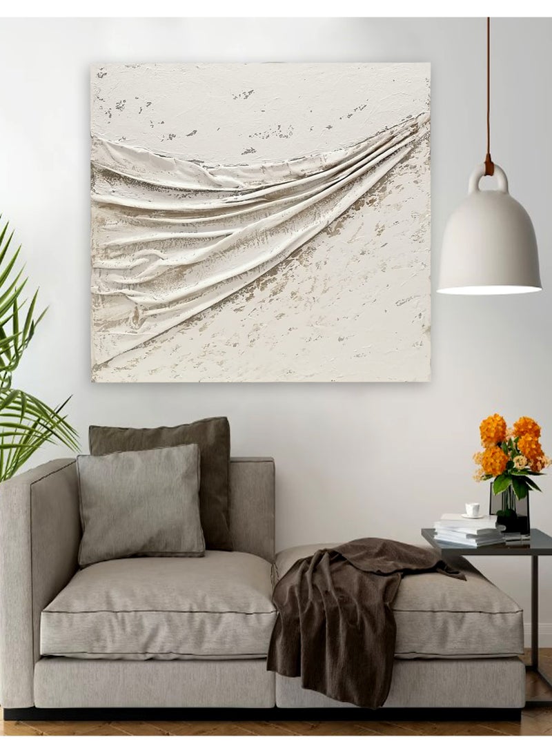 Home Decor Hand Painted Painting Thick Texture Canvas Wall 3D Art 100*100 CM - Image 1