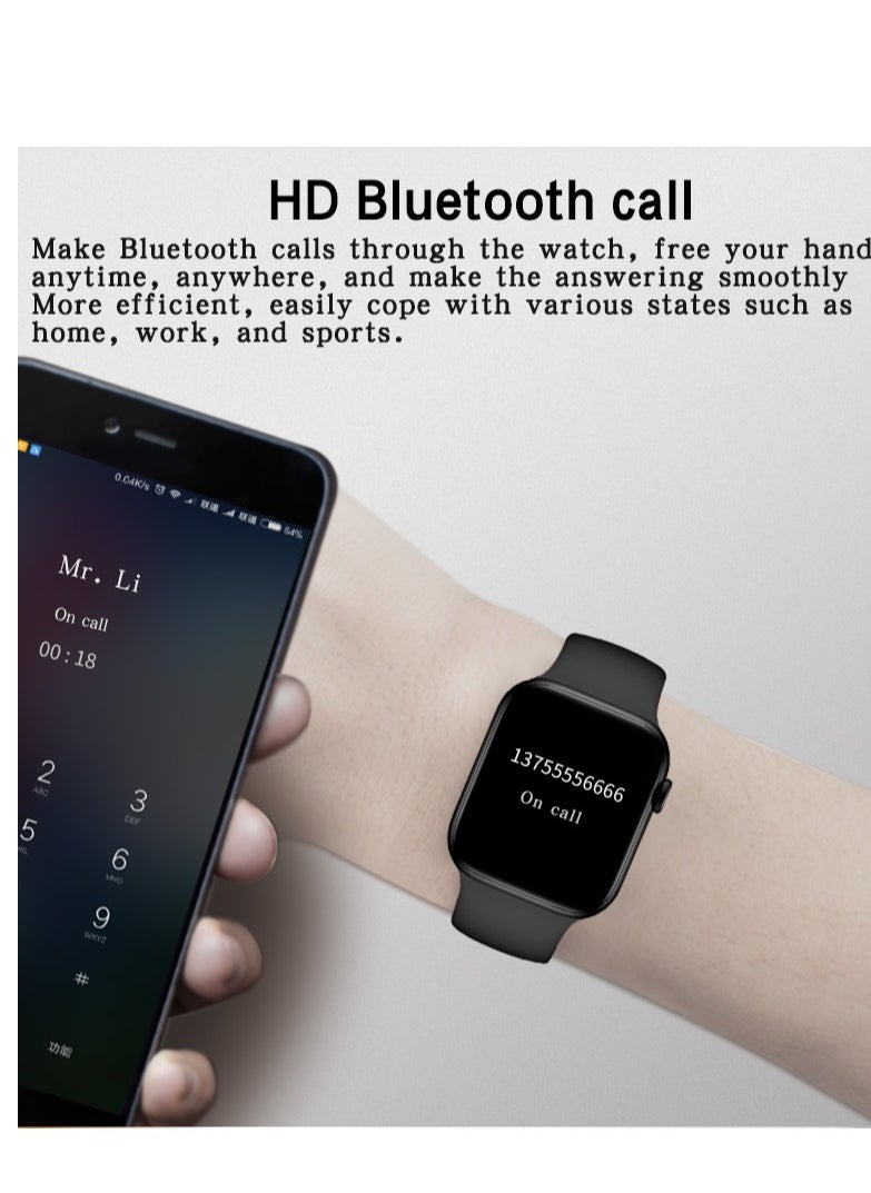 WS - Smart Watch WS93 Max Series 9 Full Screen with Health Fitness Tracker 45 mm- Silver - Image 1