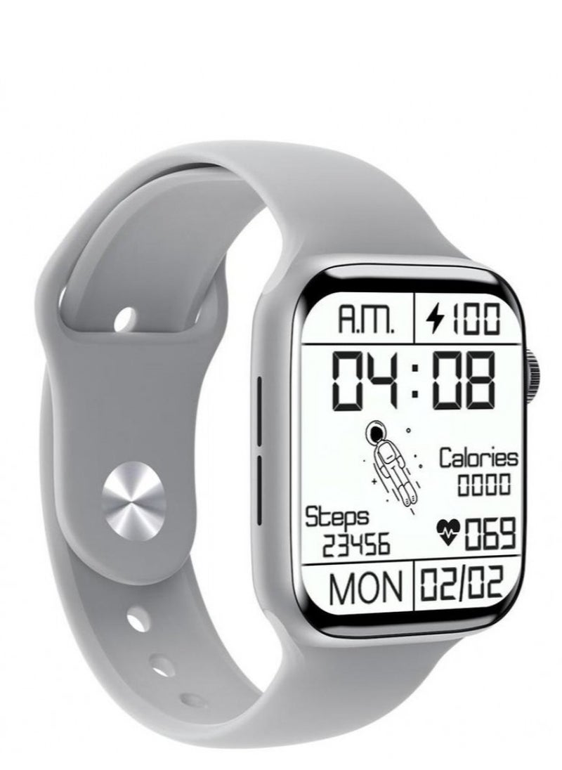WS - Smart Watch WS93 Max Series 9 Full Screen with Health Fitness Tracker 45 mm- Silver - Image 1