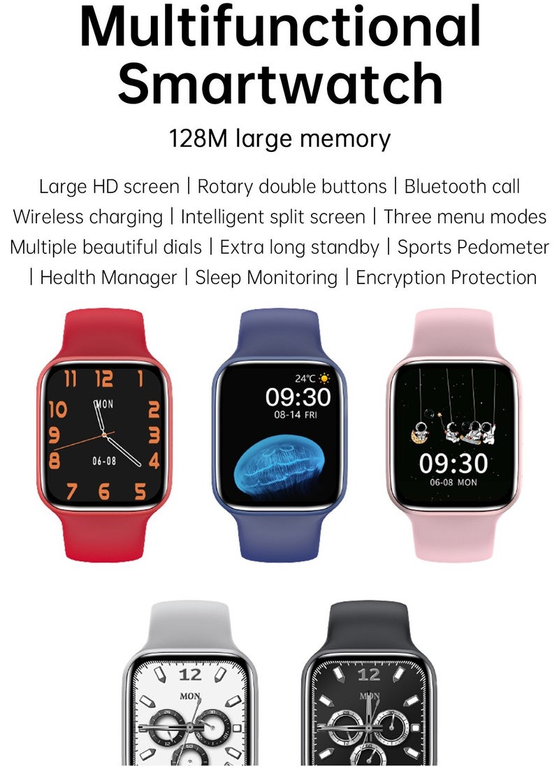 WS - Smart Watch WS93 Max Series 9 Full Screen with Health Fitness Tracker 45 mm- Silver - Image 1