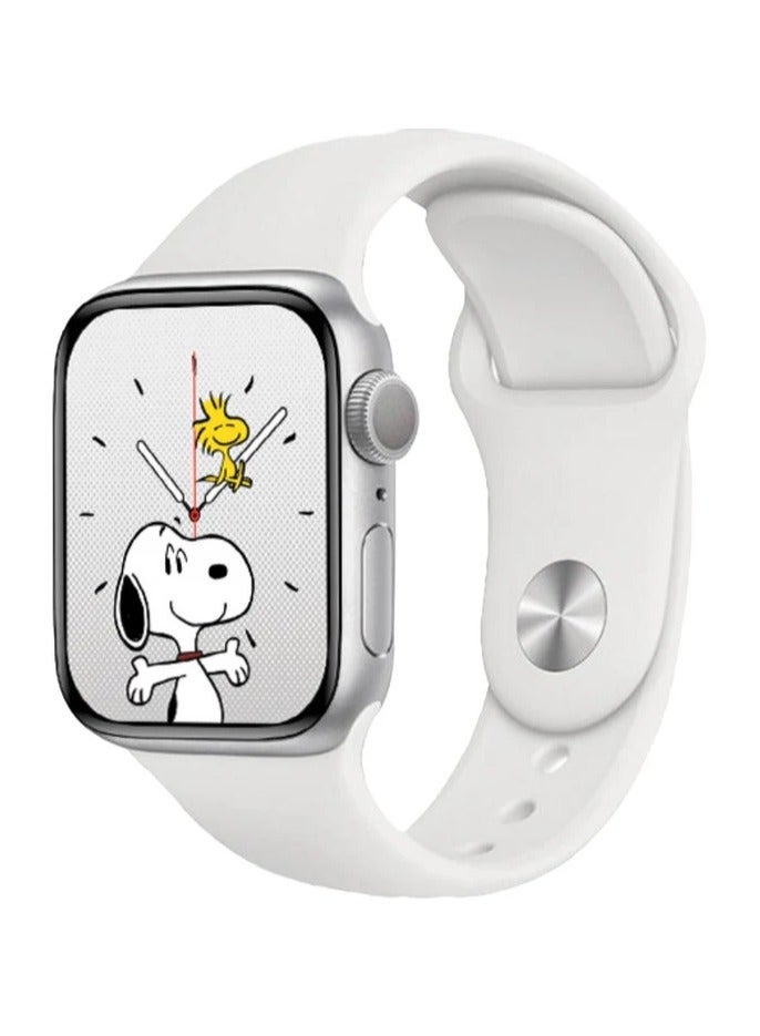 الذاكرة السريعة ساعة ذكية لحساب السعرات الحرارية و استقبال الرسائل و المكالمات الاصدار السابع 9 و تدعم اللغة العربية مقاس 45مم-فضي - Image 2