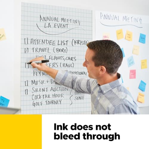 Post It Post-it Super Sticky Easel Pad 25 x 30 Inches 30 Sheets/Pad 2 Pads (560) Large White Grid Premium Self Stick Flip Chart Paper Super Sticking Power - Image 5