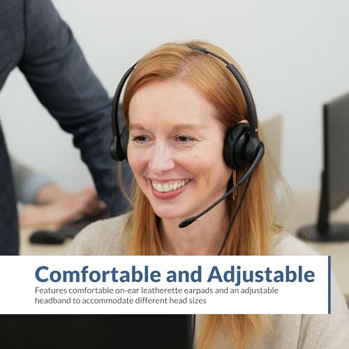 Cyber Acoustics USB-C Wired Headset with Microphone for PC (AC-304C), Wired Headset with Noise Cancelling Mic for Work, Calls & Remote Meetings, Black - Image 3