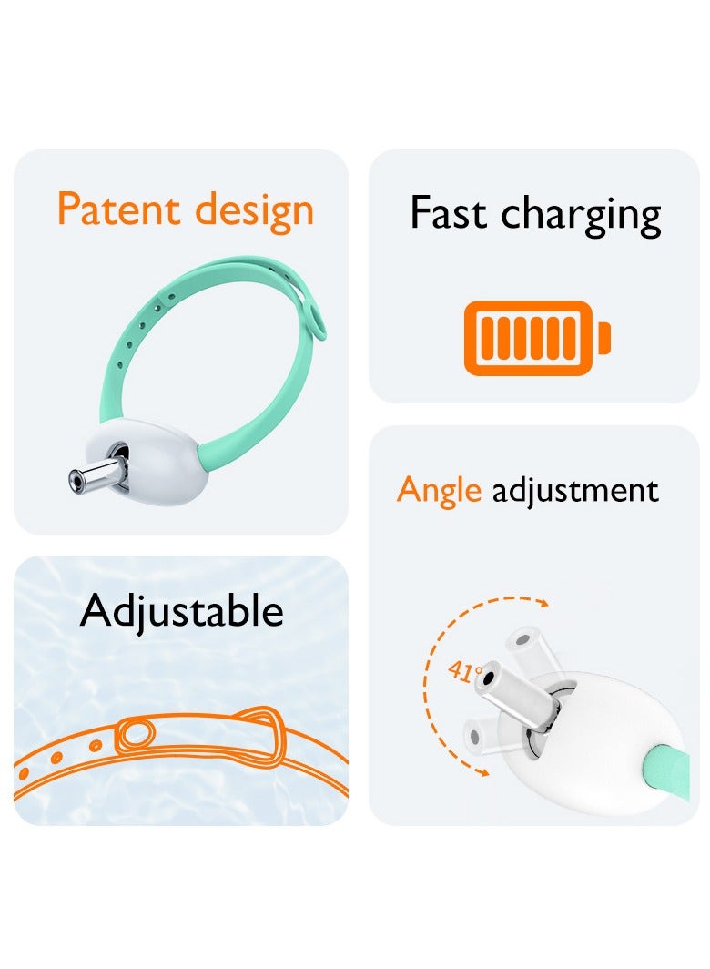 general Cat laser pointer ring, cat laser neck portable automatic toy, USB rechargeable interactive cat toy, smart electric entertainment collar - Image 2