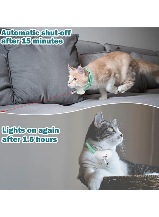general Cat laser pointer ring, cat laser neck portable automatic toy, USB rechargeable interactive cat toy, smart electric entertainment collar - Image 3
