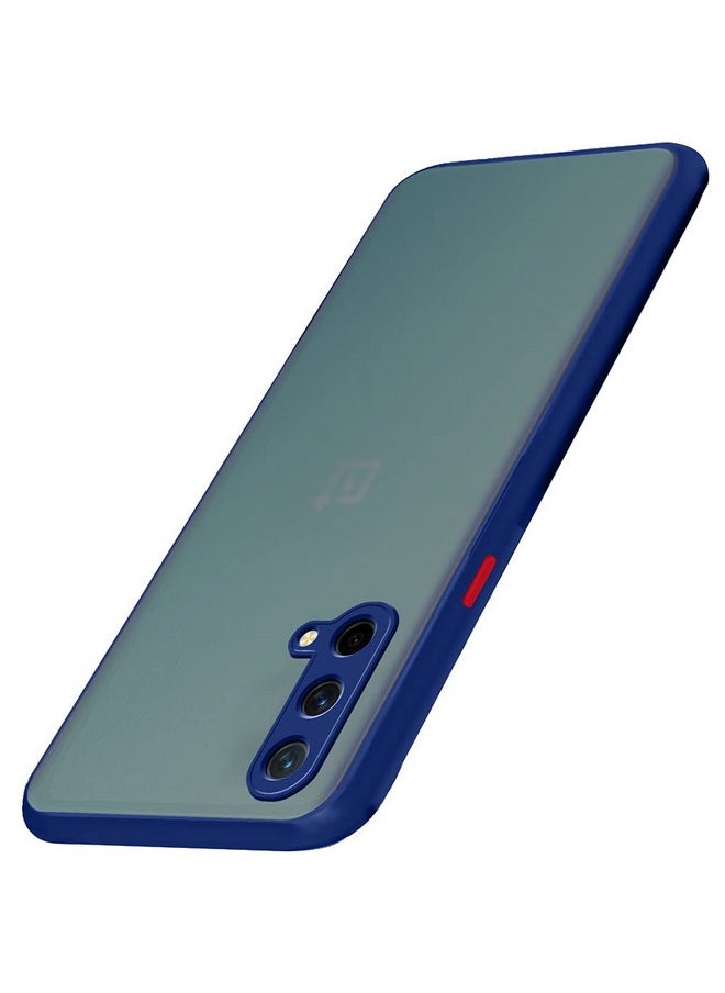 ذا جيفت كارت - غطاء خلفي من TheGiftKart لهاتف OnePlus Nord CE 5G (بولي كربونات، TPU | شفاف، مصد أزرق) - Image 1