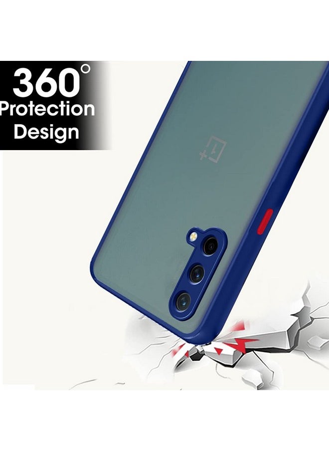 ذا جيفت كارت - غطاء خلفي من TheGiftKart لهاتف OnePlus Nord CE 5G (بولي كربونات، TPU | شفاف، مصد أزرق) - Image 1