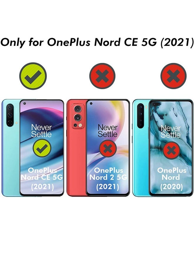ذا جيفت كارت - غطاء خلفي من TheGiftKart لهاتف OnePlus Nord CE 5G (بولي كربونات، TPU | شفاف، مصد أزرق) - Image 1