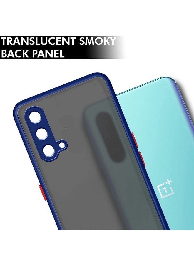 ذا جيفت كارت - غطاء خلفي من TheGiftKart لهاتف OnePlus Nord CE 5G (بولي كربونات، TPU | شفاف، مصد أزرق) - Image 1