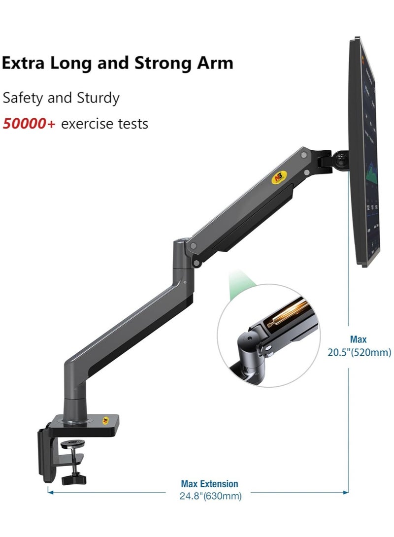 ارواق ذراع شاشة NB North Bayou، حامل شاشة دوار كامل الحركة مع زنبرك غاز لشاشات مقاس 22 بوصة - 40 بوصة مع سعة تحميل من 4.4 إلى 26.4 رطل، حامل شاشة قابل للتعديل بارتفاع G45 - Image 2