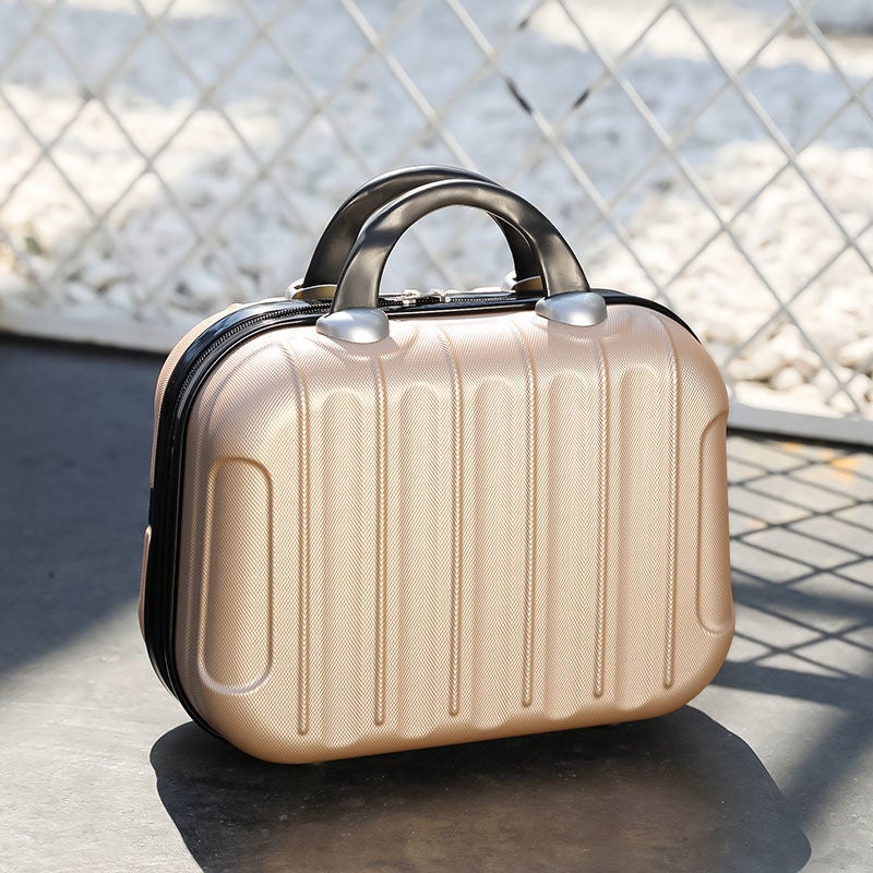 [A variety of optional] inch cosmetic bag mini suitcase Womens Cosmetic Box small suitcase portable suitcase Champagne color [special price]]