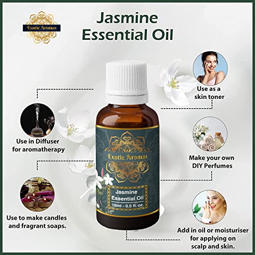 Exotic Aromas Jasmine Essential Oil (15Ml + 15Ml) Pack of 2 - Image 3