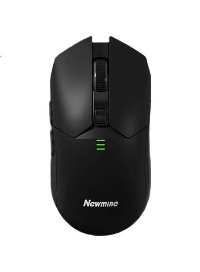 Newmine ماوس Nm-M4 برو أسود لاسلكي بلوتوث مزدوج الوضع مع صوت خفيف لمكتب الألعاب مدمج محمول شحن ثلاثي السرعات - Image 3