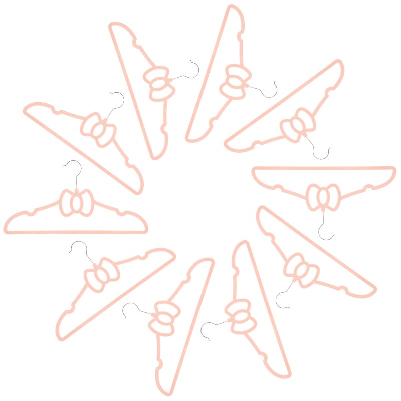 10pcs Bowknot Hangers Reusable Hanger Shirts Hanger Coat Hanger Home Supply - Image 1