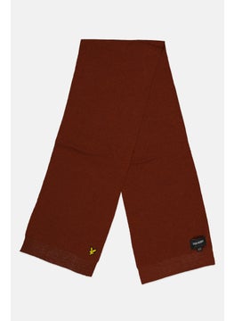 Lyle & Scott Men Embroidered Logo Scarf 28 x 166 cm, Rust  - Image 1