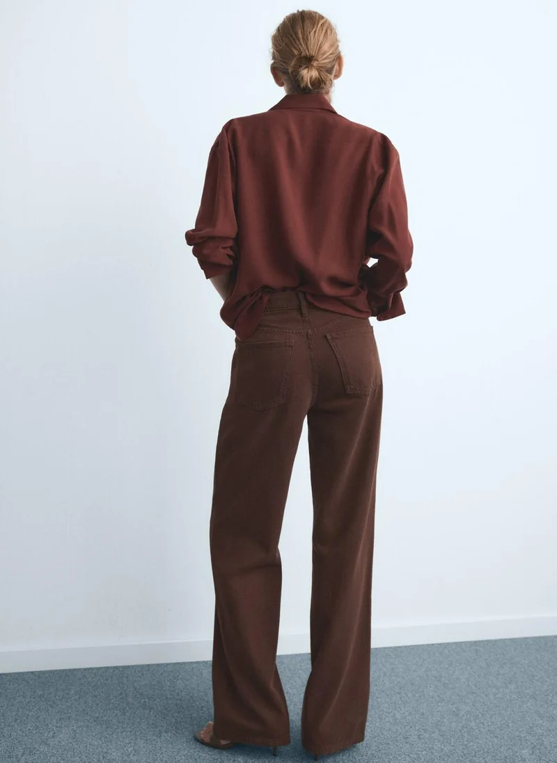 MANGO Danila wide leg high-rise jeans