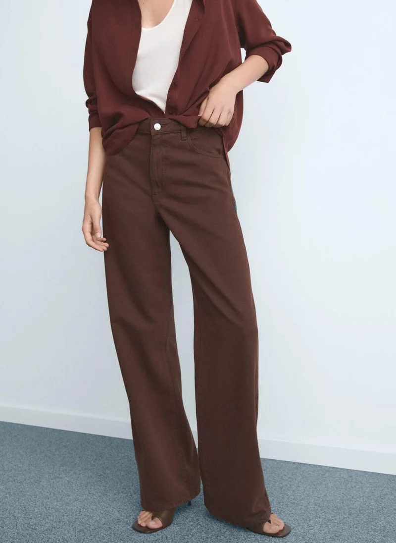 MANGO Danila wide leg high-rise jeans