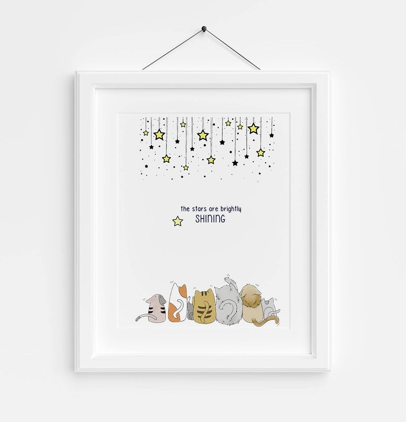 Threetols Happy New Year Christmas Clear Stamps, Five Cat Star Snowflake Greeting Sentiments Words Clear Rubber Stamps for Card Making Christmas Decoration and DIY Scrapbooking - Image 5
